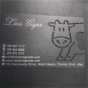 Cow Die Cut Business Cards