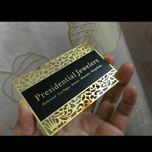 Black and Gold Metal Cards